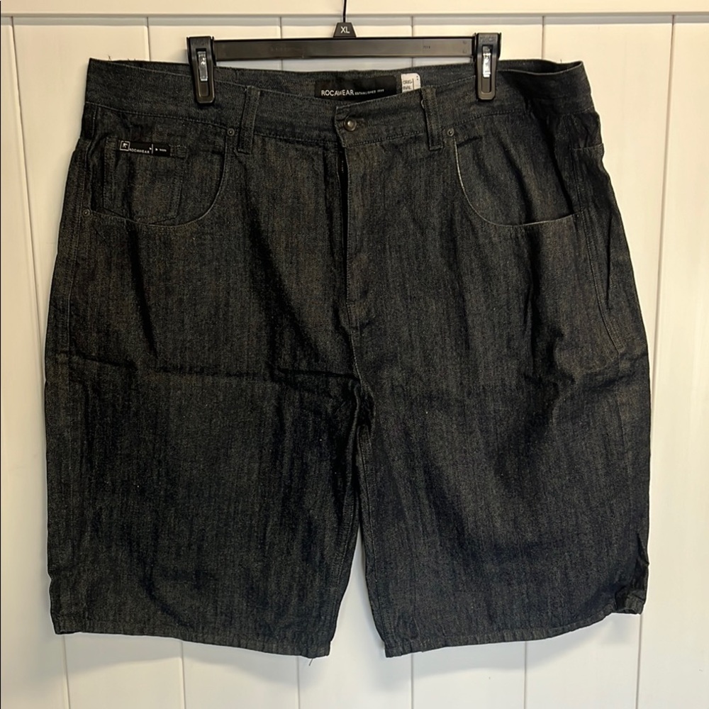Rocawear Men's Black Denim Shorts Size 48